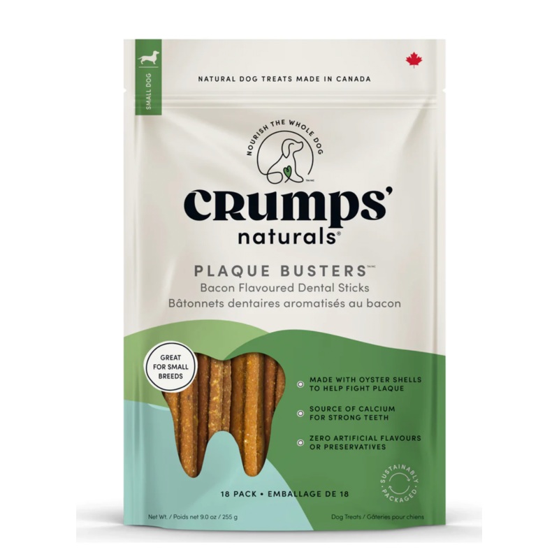 Crumps Naturals Dog Treat Plaque Busters - Bacon Flavour