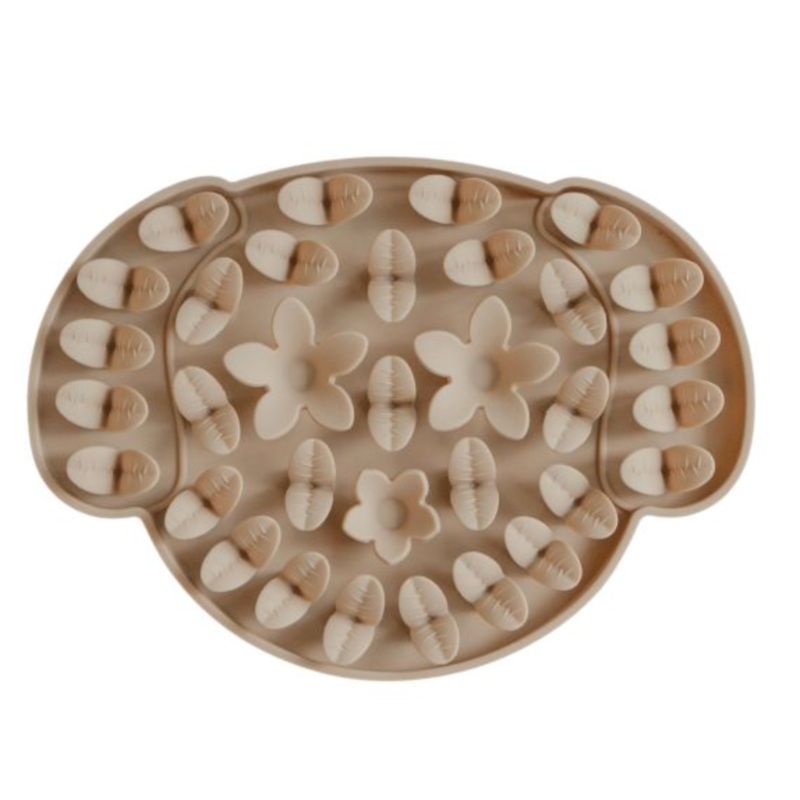 Dexypaws Dog Head Hide and Seek Silicone Snuffle Mat - Beige