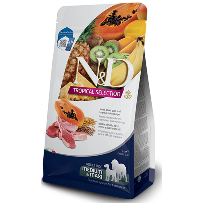 Farmina N&D Tropical Selections - Lamb, Spelt, Oats & Tropical Fruits Med/Maxi Adult Dog Food