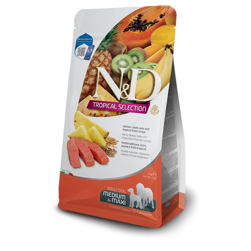 Farmina N&D Tropical Selections - Salmon, Spelt, Oats & Tropical Fruits Med/Maxi Adult Dog Food