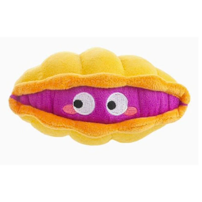 HugSmart Fuzzy Friendz Ocean Pals - Clam Dog Toy
