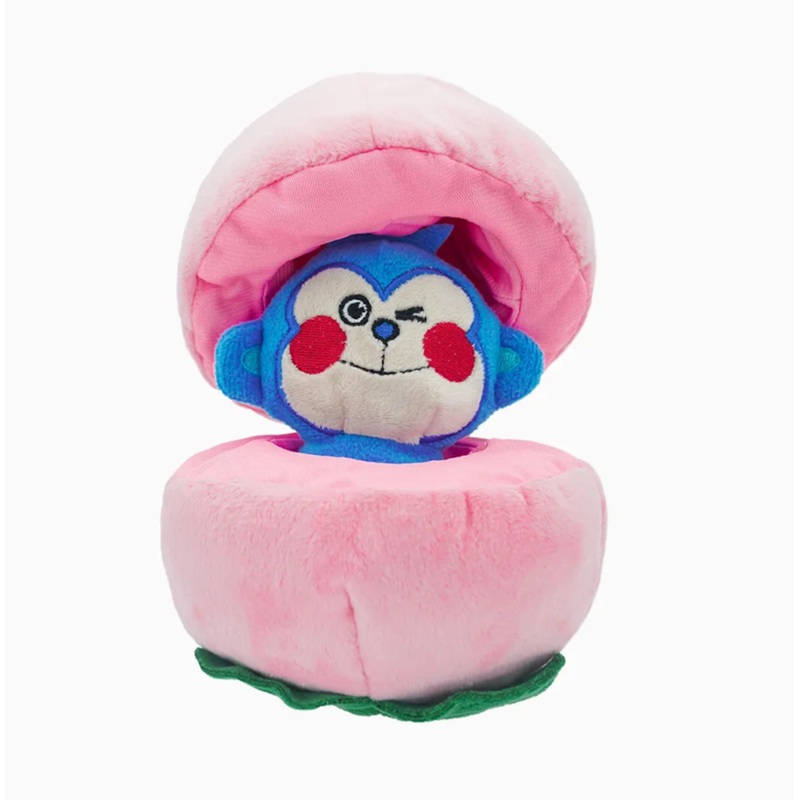 HugSmart Puzzle Hunter - Fruity Critter Peach Dog Toy