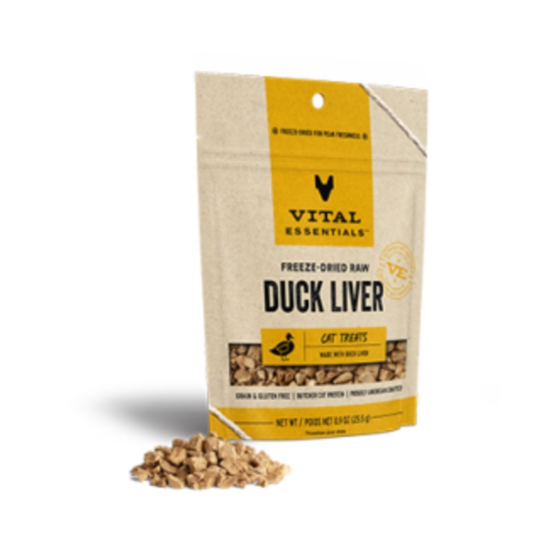 Vital Essentials Freeze-Dried Duck Liver Cat Treats (0.9oz/25.5g)