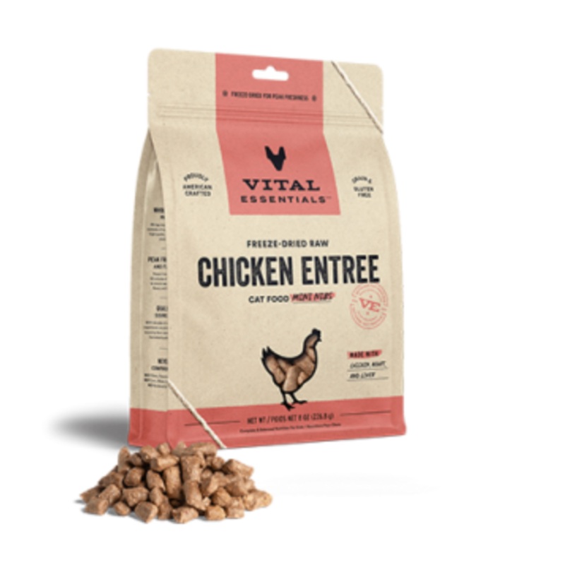Vital Essentials Freeze-Dried Raw Chicken Entree Mini Nibs GF Cat Food