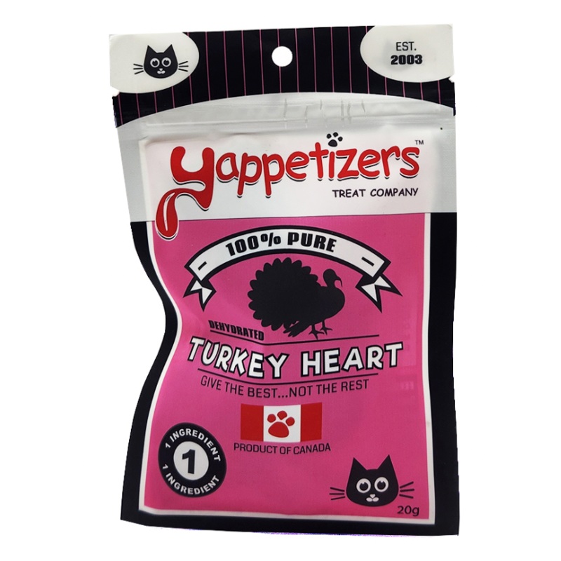 Yappetizers Turkey Heart Cat Treat (0.7oz/20g)