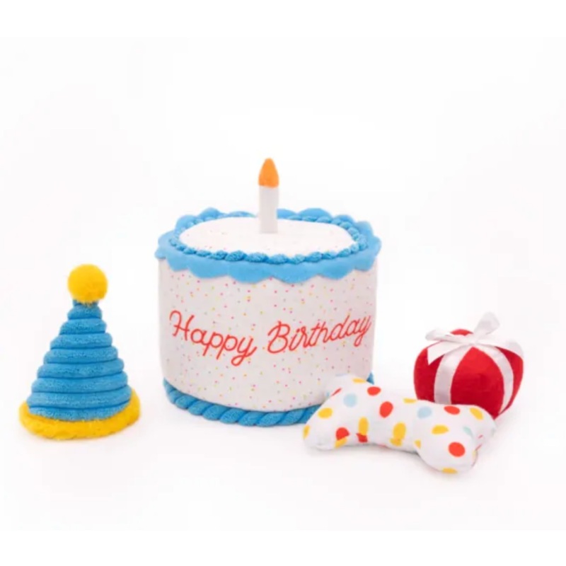 Zippy Paws Burrows - Birthday Cake Dog Toy