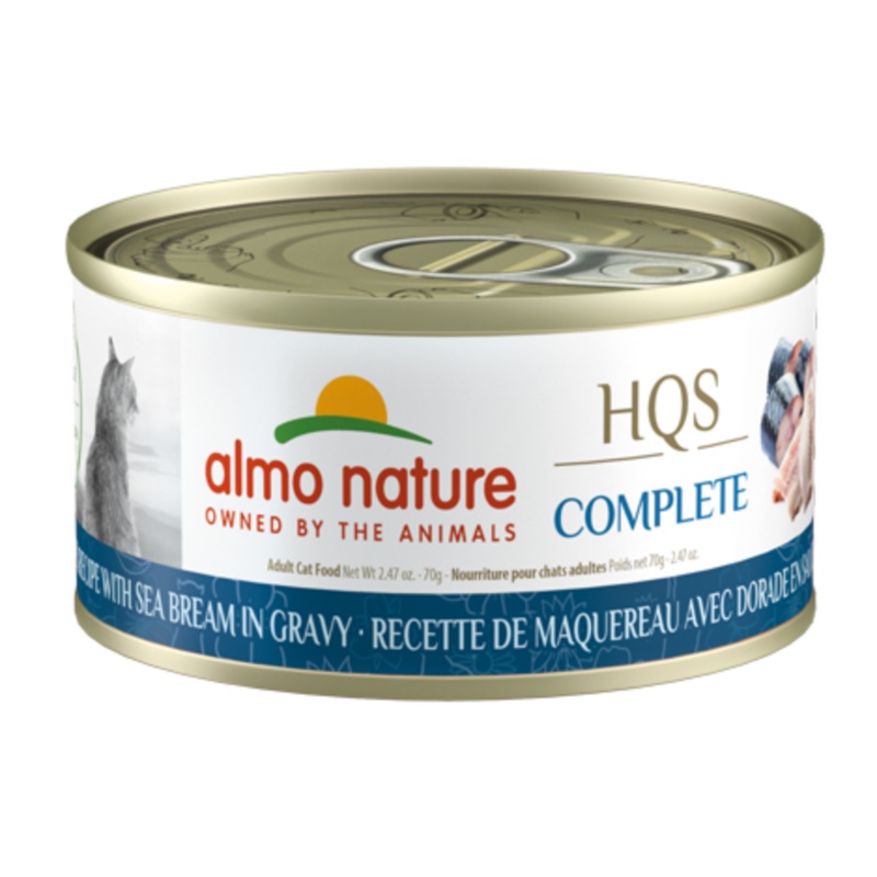 Almo Nature Complete Mackerel with Sea Bream in Gravy Canned Cat Food (70g/2.47oz)