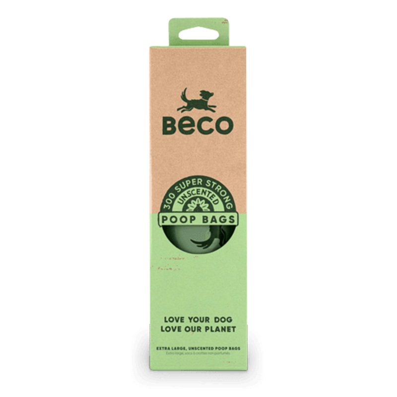 Beco Super Strong Degradable Unscented Dispenser Roll Poop Bags (300 bags)