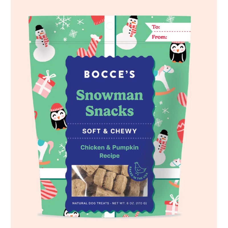 Bocce's Bakery Limited Edition - Snowman Snacks Soft & Chewy Dog Treats