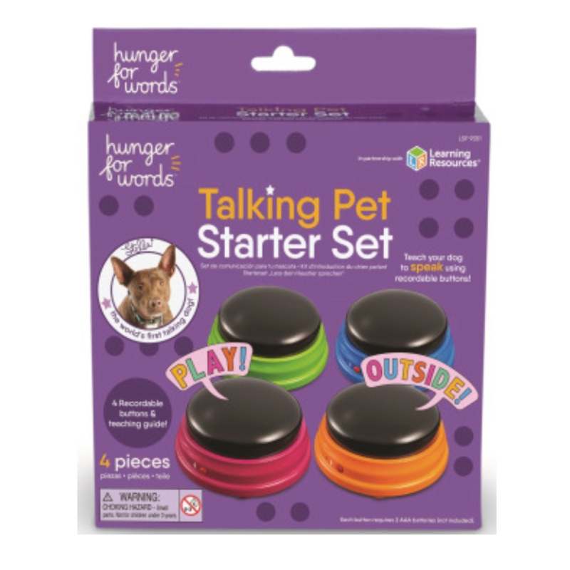 Brightkins Hunger For Words Talking Pet - Recordable Buttons