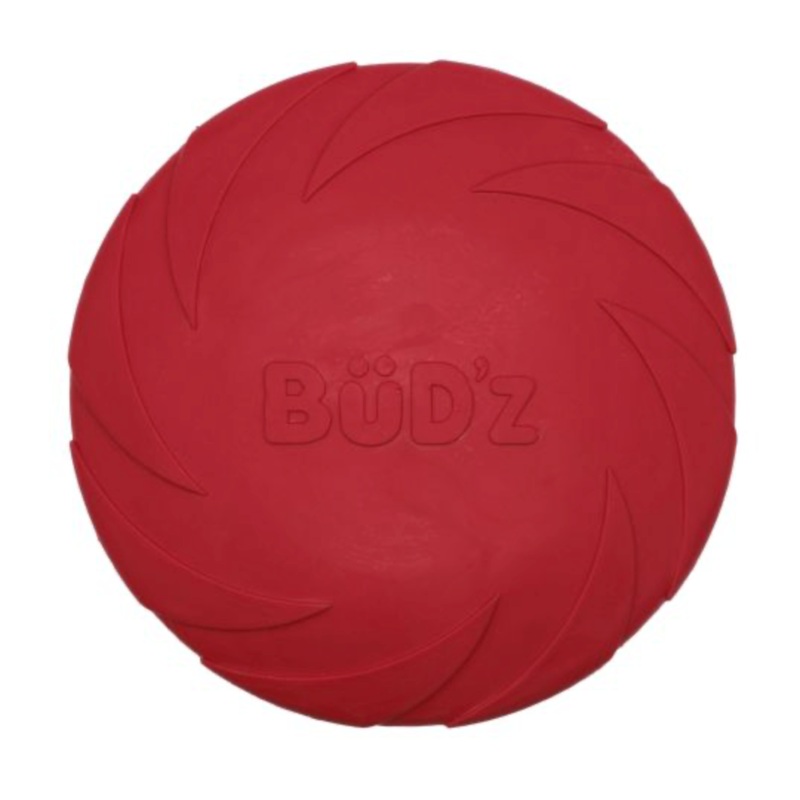 Bud'z Rubber Frisbee Dog Toy - Red
