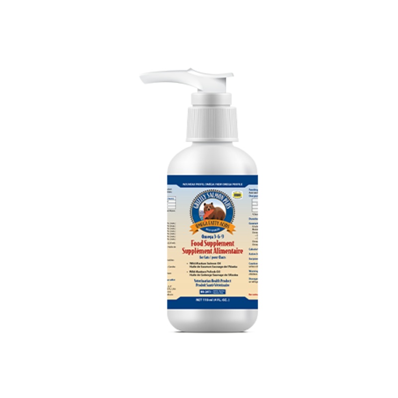 Grizzly Salmon Oil Cat Food Supplement (4oz/118ml)