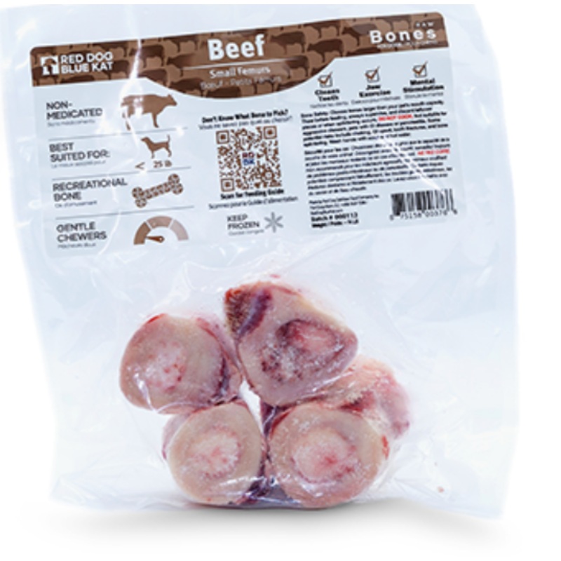 Red Dog Blue Kat Beef Femur Small Frozen Marrow Bones