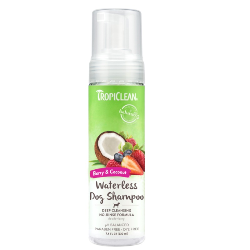 Tropiclean Berry & Coconut Deep Cleaning Waterless Shampoo
