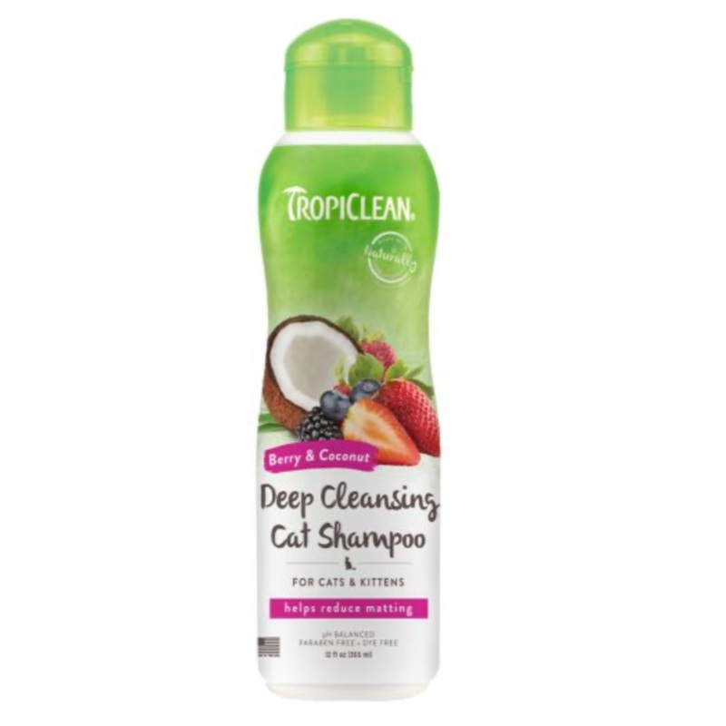 TropiClean Berry & Coconut Deep Cleansing Cat & Kitten Shampoo