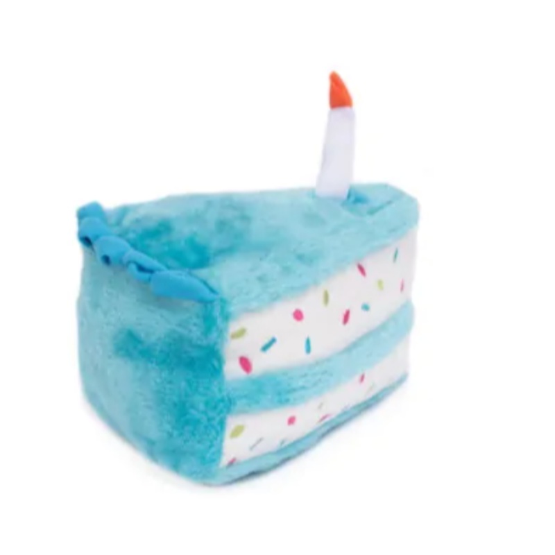 Zippy Paws - Blue Birthday Cake Dog Toy