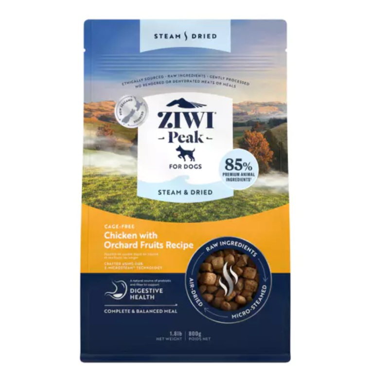 Ziwi Peak Chicken with Orchard Fruit Steam Dried Dog Food