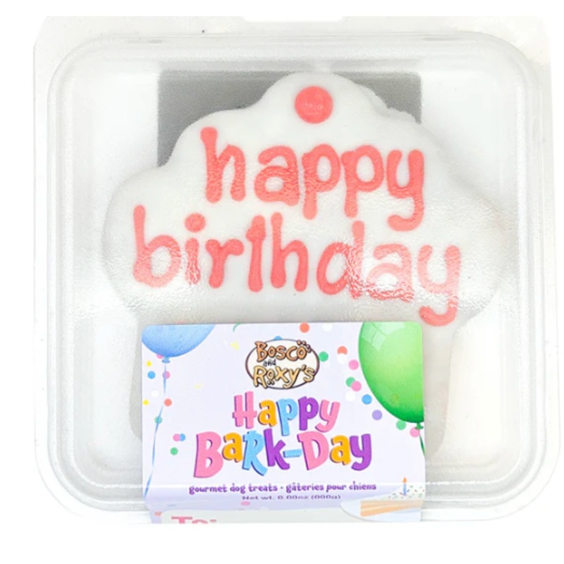 Bosco & Roxy's Prepackaged Happy Birthday Cupcake (4")