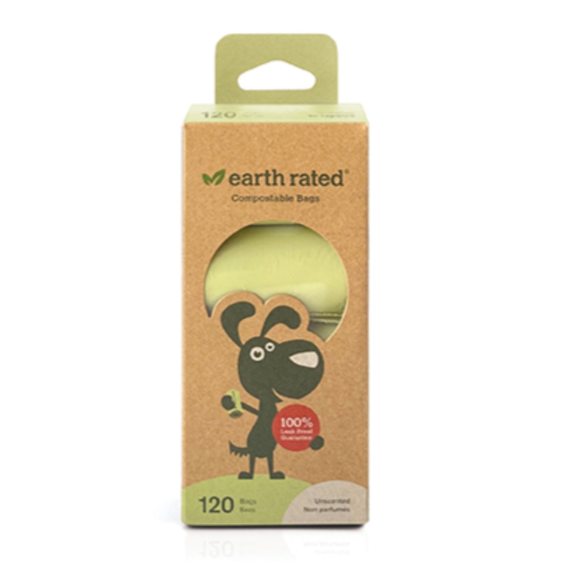 Earth Rated Eco-Friendly Compostable Bags - 8 Rolls (120 bags)