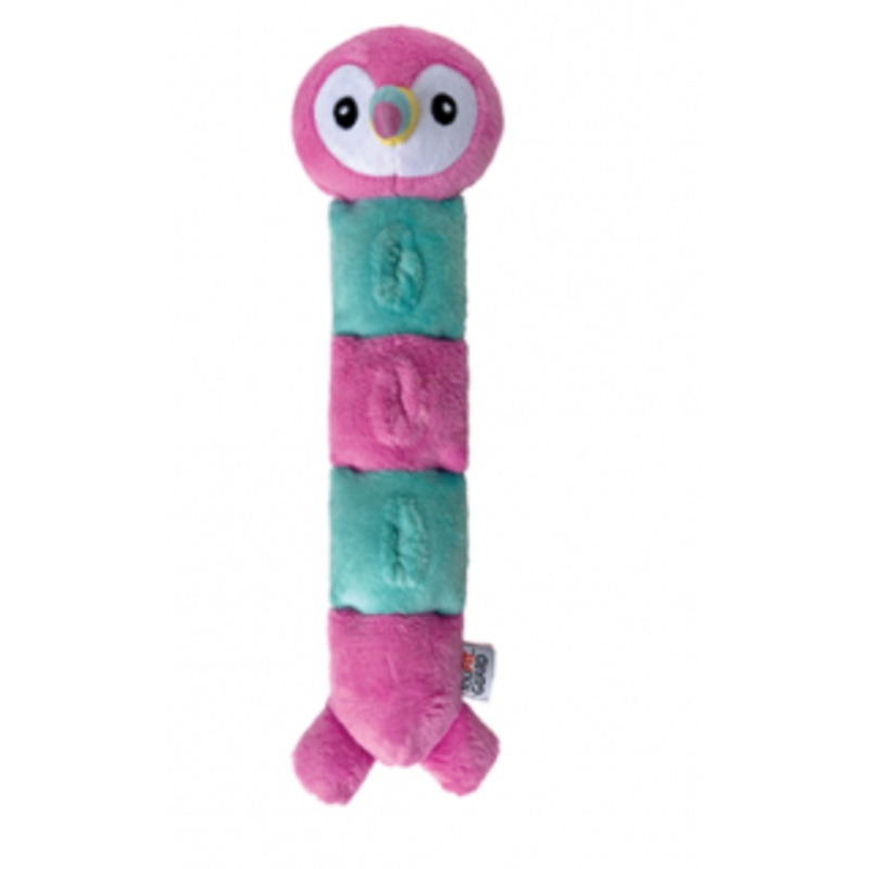 FouFouBrands Hide 'n Seek Caterplushies - Parrot Plush Dog Toy