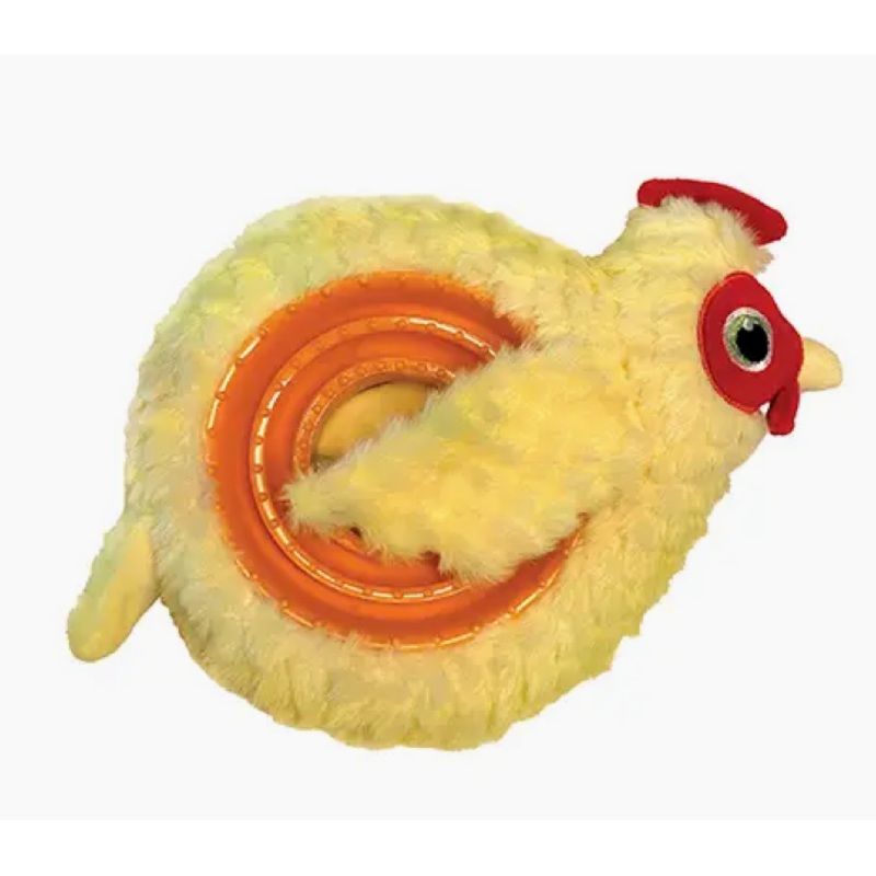 FouFouBrands Hide 'n Seek Ring Around the Plushie - Chicken Dog Toy