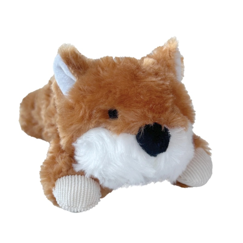 FouFouBrands Laydown Plushies Fox Dog Toy