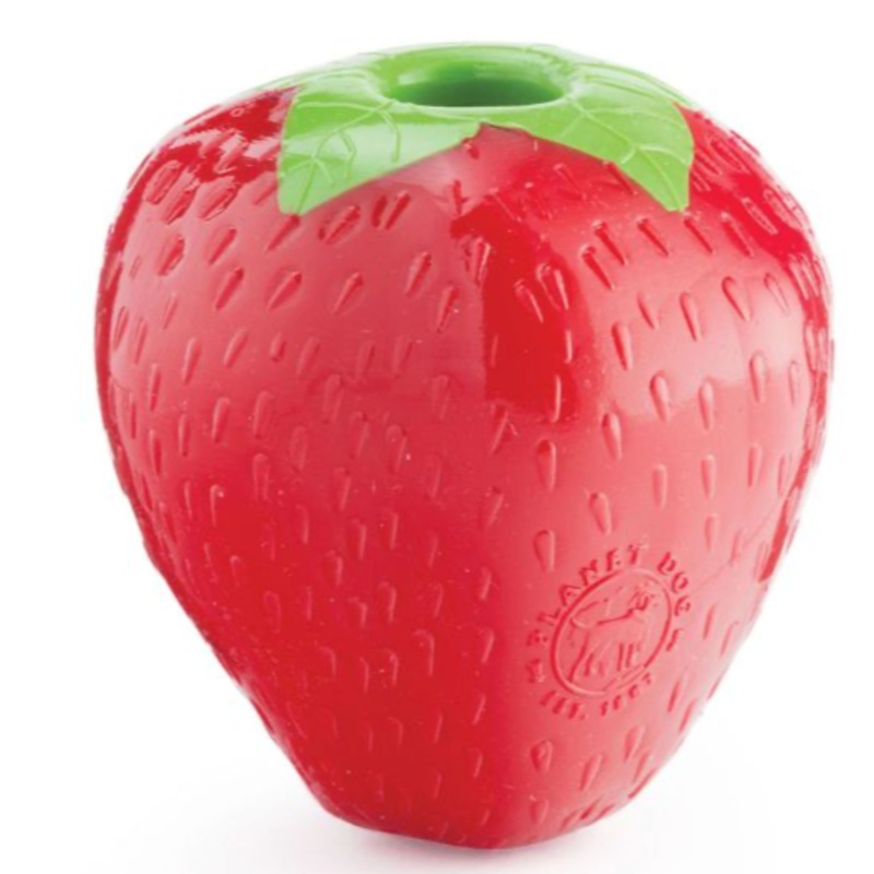 Planet Dog Orbee Tuff - Strawberry with Treat Spot Dog Toy