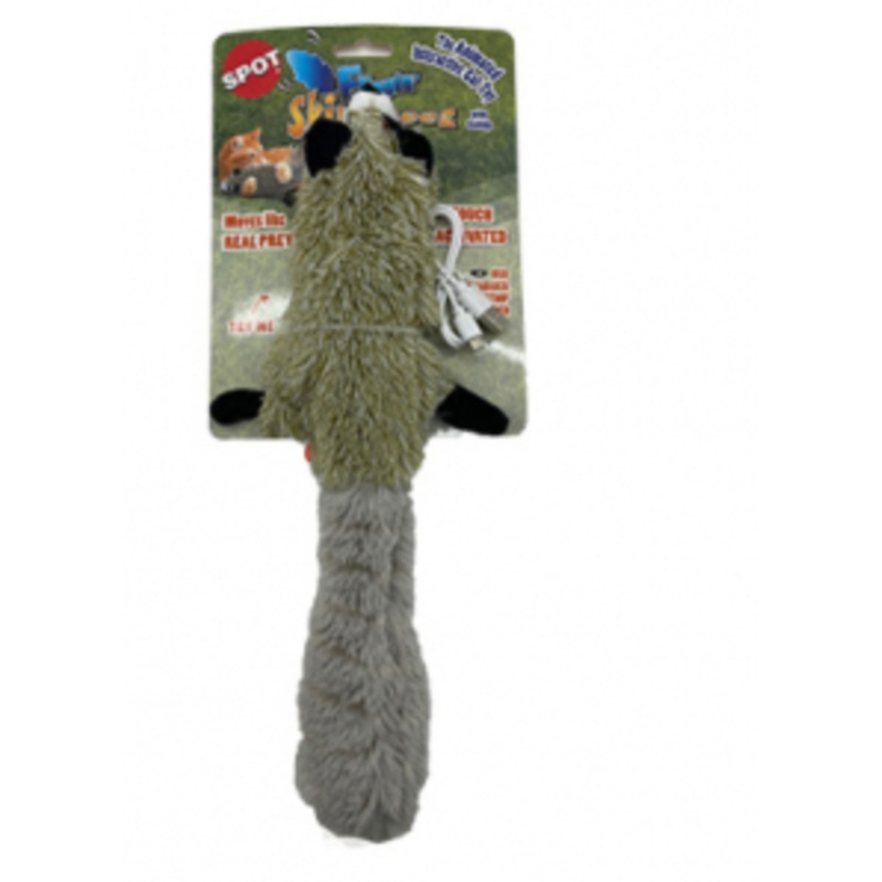Spot Flippin' Skinneeez Raccoon Cat Toy