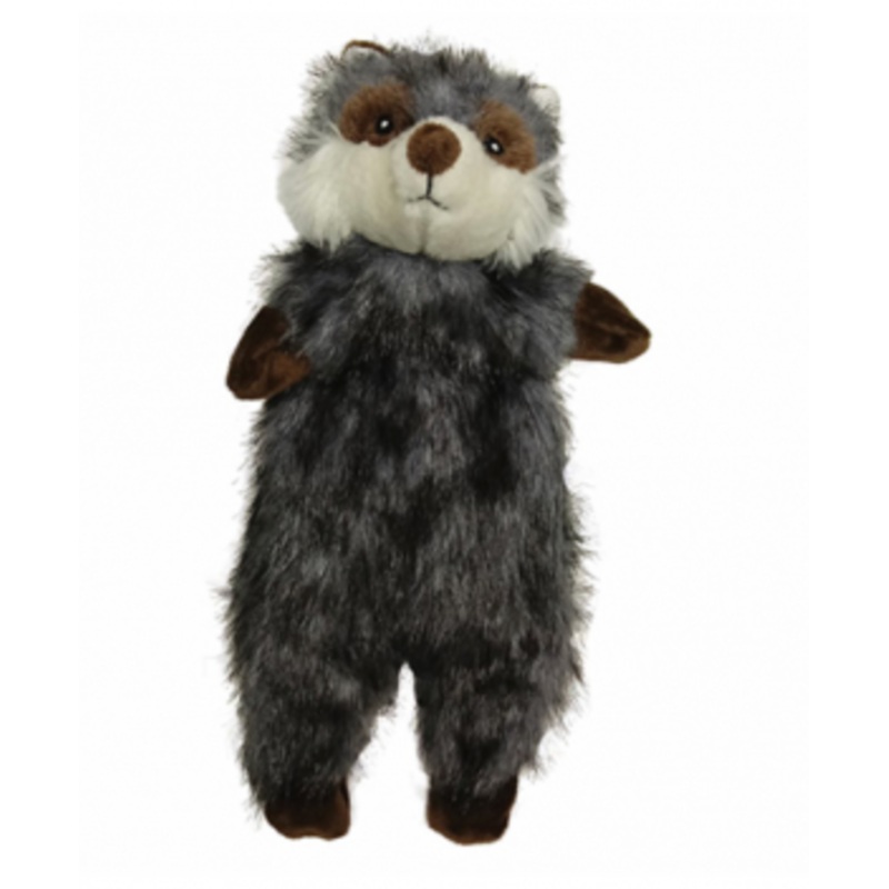 SPOT Furzz Stuffing Free Raccoon Dog Toy