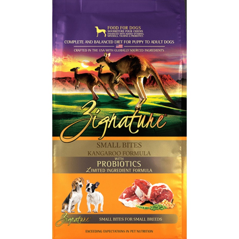 Zignature L.I.D. Kangaroo with Probiotics Small Bites GF Dog Food