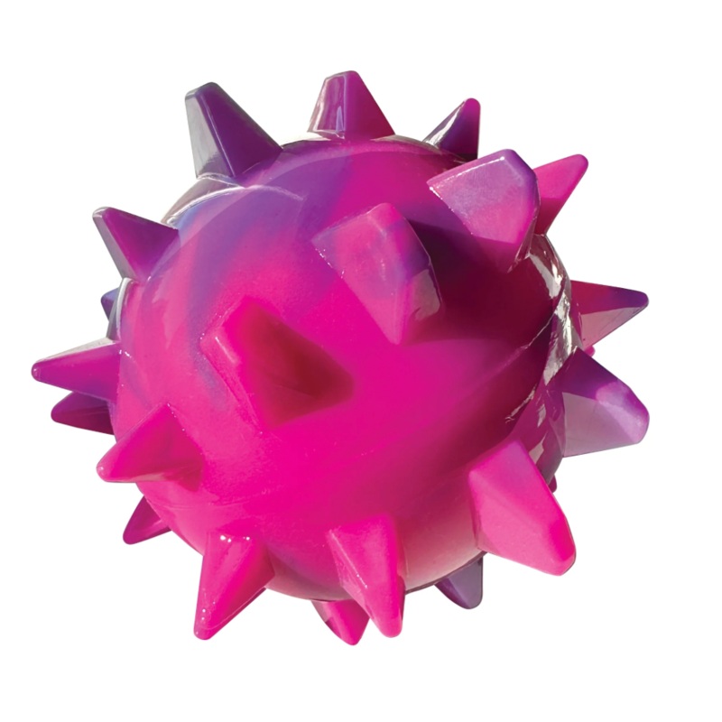 FouFouBrands TPR Bump 'n Spike Ball Dog Toy - Pink